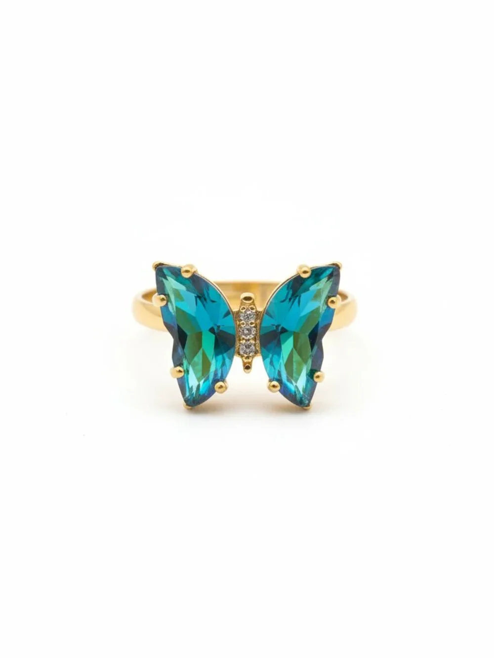 Glass Butterfly Ring
